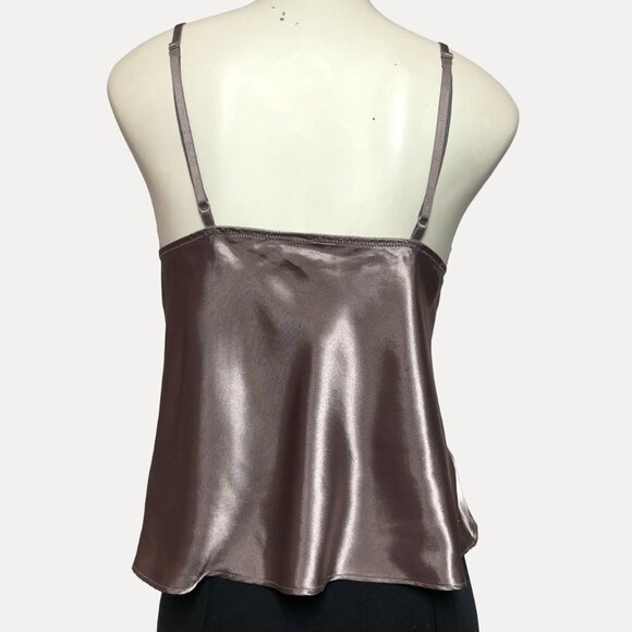 La Senza Lingerie Dark Taupe & Pink Satin Camisole Size Med - Picture 2 of 9